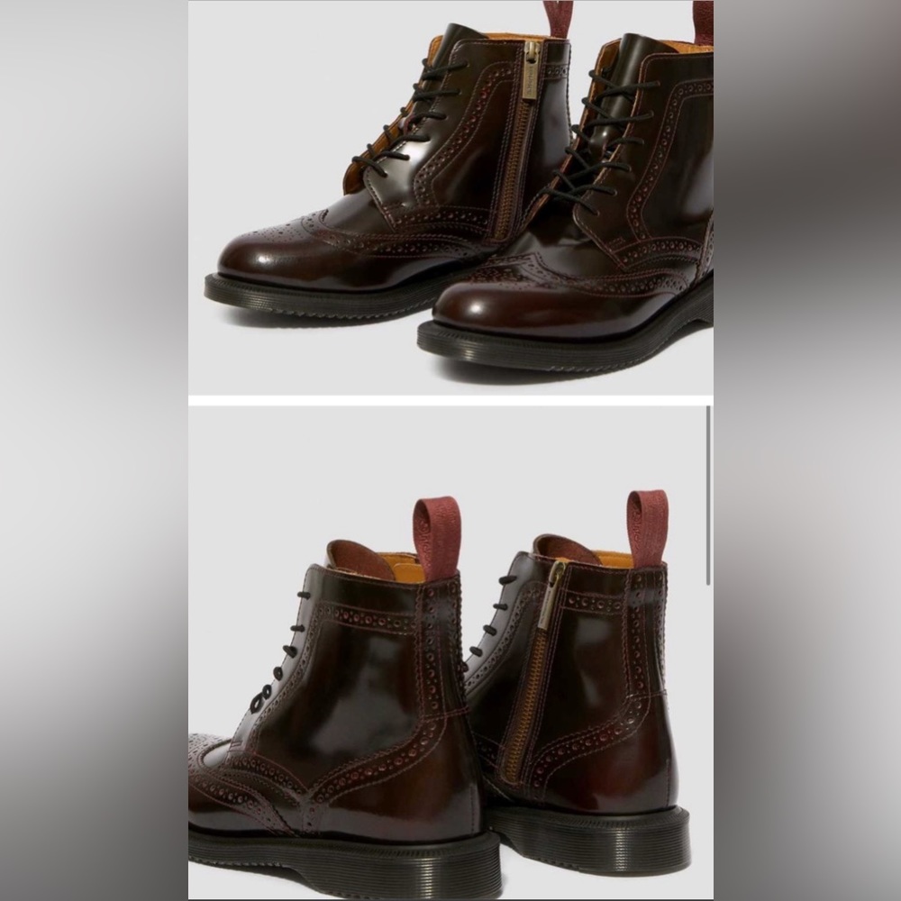 Like new in box Dr. Martens Delphine Lace Up Booties Combat